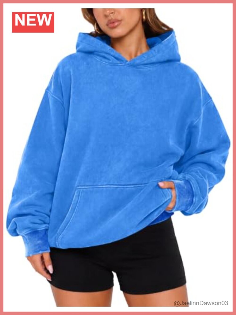 Oversized Acid Wash Hoodie Heavyweight Fleece Pullover Streetwear Sweatshirt